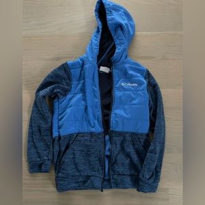 Boys size 10-12 fleece/ hooded jacket